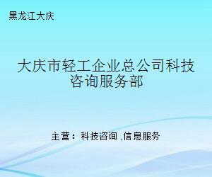 大慶市輕工企業(yè)總公司科技咨詢服務(wù)部 驅(qū)動(dòng)產(chǎn)業(yè)創(chuàng)新的專業(yè)科技中介
